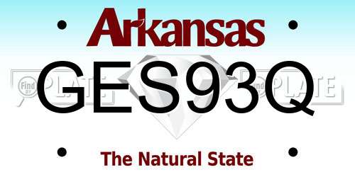 GES93Q Arkansas License Plate