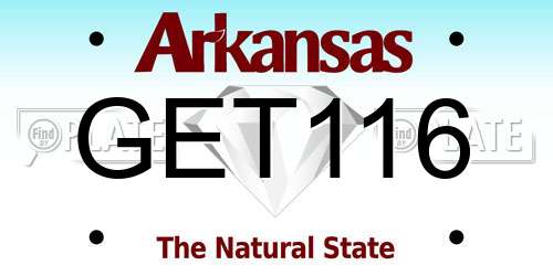 GET116 Arkansas License Plate