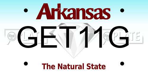GET11G Arkansas License Plate