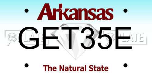 GET35E Arkansas License Plate
