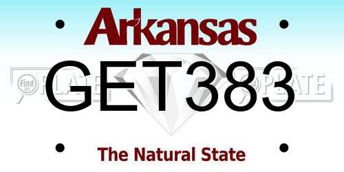 GET383 Arkansas License Plate
