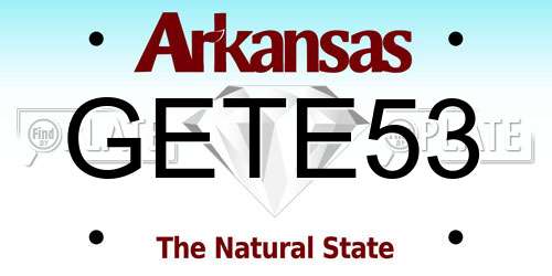GETE53 Arkansas License Plate
