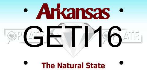 GETI16 Arkansas License Plate