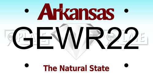 GEWR22 Arkansas License Plate