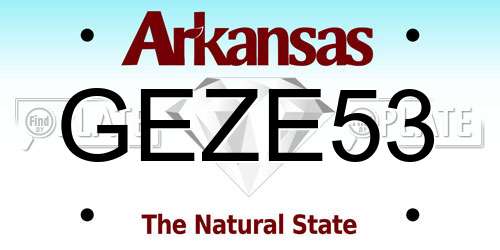 GEZE53 Arkansas License Plate