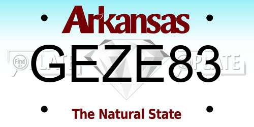 GEZE83 Arkansas License Plate