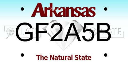 GF2A5B Arkansas License Plate
