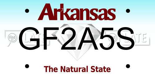 GF2A5S Arkansas License Plate