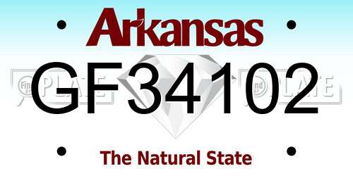 GF34102 Arkansas License Plate