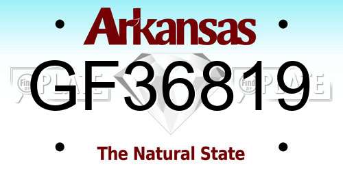 GF36819 Arkansas License Plate