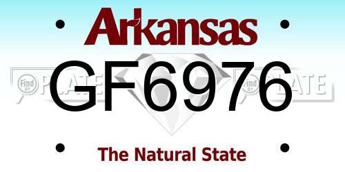 GF6976 Arkansas License Plate