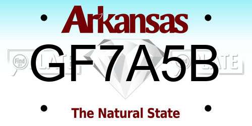 GF7A5B Arkansas License Plate