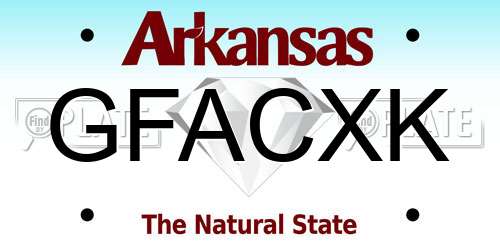 GFACXK Arkansas License Plate