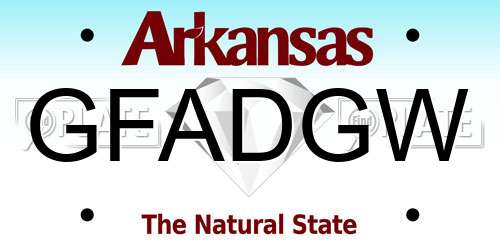 GFADGW Arkansas License Plate