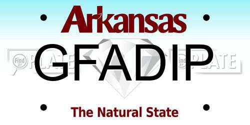GFADIP Arkansas License Plate