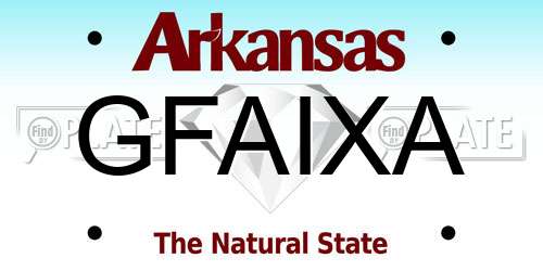 GFAIXA Arkansas License Plate
