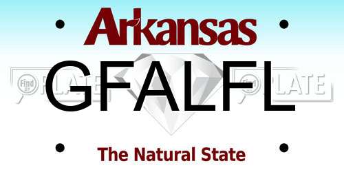 GFALFL Arkansas License Plate