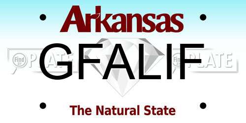 GFALIF Arkansas License Plate