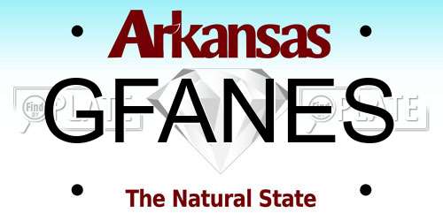 GFANES Arkansas License Plate