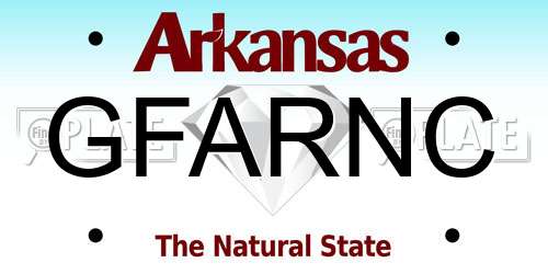 GFARNC Arkansas License Plate