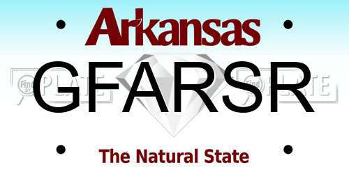 GFARSR Arkansas License Plate
