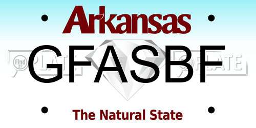 GFASBF Arkansas License Plate