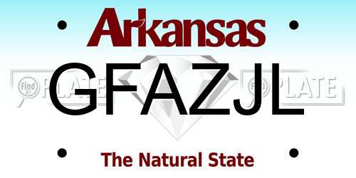 GFAZJL Arkansas License Plate