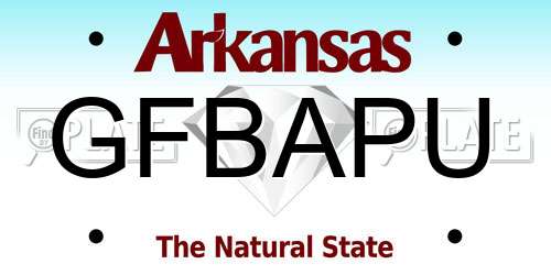 GFBAPU Arkansas License Plate
