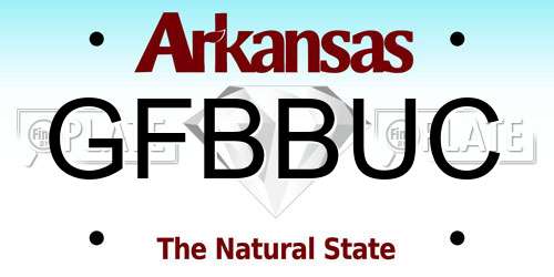 GFBBUC Arkansas License Plate