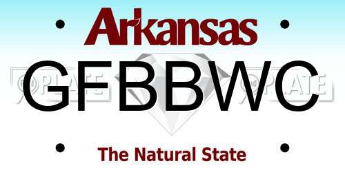 GFBBWC Arkansas License Plate