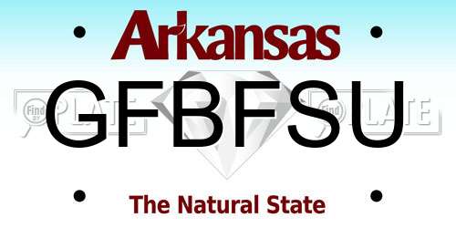 GFBFSU Arkansas License Plate