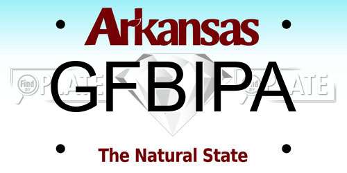 GFBIPA Arkansas License Plate