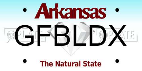 GFBLDX Arkansas License Plate