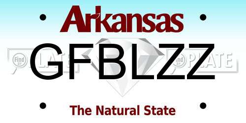 GFBLZZ Arkansas License Plate
