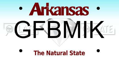GFBMIK Arkansas License Plate