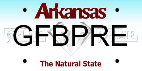 GFBPRE Arkansas License Plate