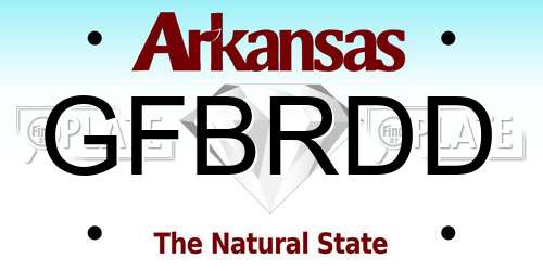 GFBRDD Arkansas License Plate