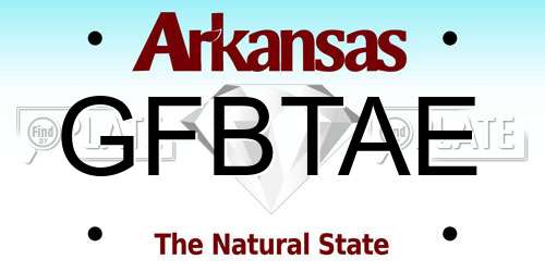 GFBTAE Arkansas License Plate