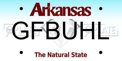 GFBUHL Arkansas License Plate