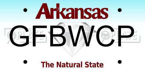 GFBWCP Arkansas License Plate