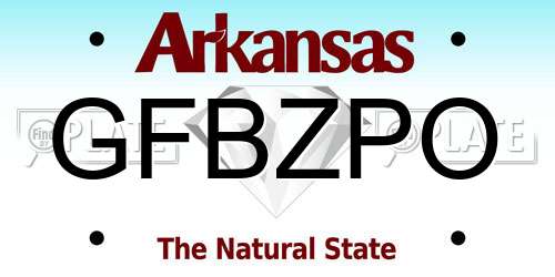 GFBZPO Arkansas License Plate