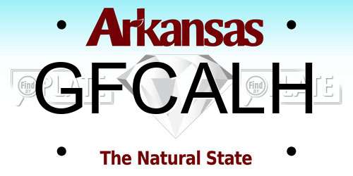 GFCALH Arkansas License Plate