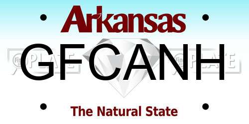 GFCANH Arkansas License Plate