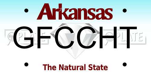 GFCCHT Arkansas License Plate