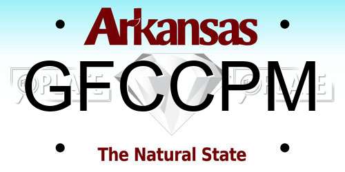 GFCCPM Arkansas License Plate