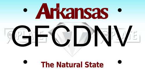 GFCDNV Arkansas License Plate