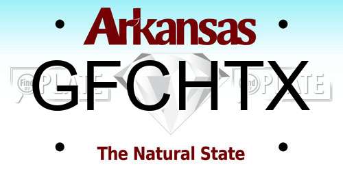 GFCHTX Arkansas License Plate