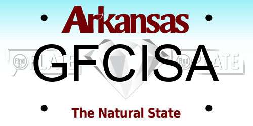 GFCISA Arkansas License Plate