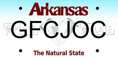 GFCJOC Arkansas License Plate