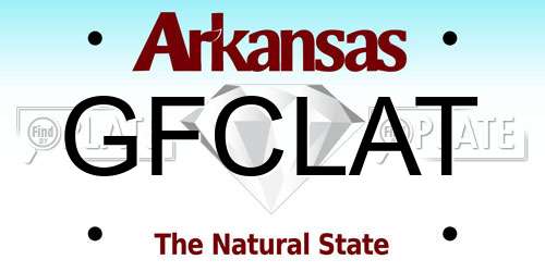 GFCLAT Arkansas License Plate